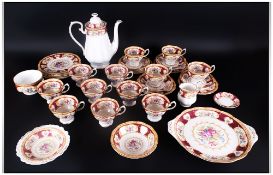 Royal Albert ( 39 ) Piece Part Tea and Coffee Service ' Lady Hamilton ' Pattern. c.1939-1940.