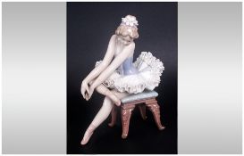 Lladro Figure ' Opening Night ' Model Num.5498. Issued 1988. Height 6.25 Inches.