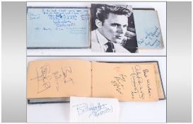Autograph Album Containing Signatures Of Billy Fury, BillWyman, Ken Dodd, Tornados and many others.