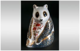 Royal Crown Derby Paperweight ' Panda ' Gold Stopper, 1996. 1st Quality and Mint Condition. 4.25