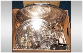Box of Misc Silver Plated Items.