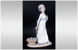 Lladro Figure ' Wild Flower ' Model Num.5030. Issued 1979-1994. Height 11 Inches. Mint Condition.