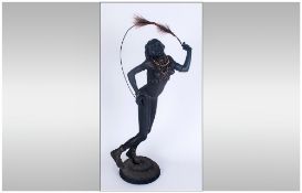 Soul Journeys Nuba Tribe Ltd and Numbered Figure 'Dance & Love' Yamila. Num. 74-4999. Sculpture