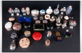 A Large Collection of Unusual and Collectable Vintage Pill Boxes and Perfume Bottles & Some