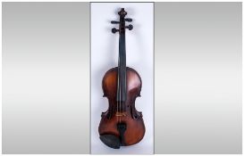 German Violin In Tooled Leather Case Of Fine Amber Colour,  24'' in length, with bill of sale from