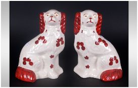 2 Staffordshire Spaniel Dog Figures