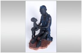 Soul Journeys Nuba Tribe Ltd and Numbered Figure ' Wisdom Of Old' Makka. Num. 162-4999. Sculpture