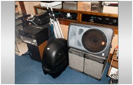 Music/Studio Interest, Mixed Lot Large Quantity To Include JBL Speakers On Stands, Studiomaster