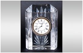 Waterford Crystal Desk Clock, 3.5'' in height.