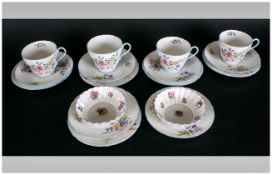 Shelley 15 Piece Part Tea Service Comprising 4 Trios, 2 saucers,  1 side plate 'Wild Flowers'