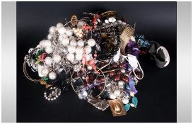 Lucky Dip, A Large Bag Of Assorted Costume Jewellery