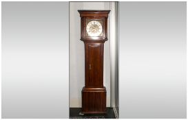 Square Brass Faced Grandfather Clock By The Eminet Maker Samuel Lawson, Keighley. The Aperture To