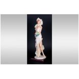 Elegant Hand Painted Resin Figures titled 'Ladies Day Out at  Royal Ascot', Raised on a wooden