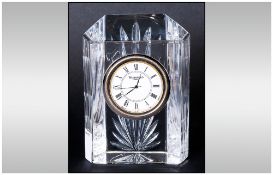 Waterford Crystal Desk Clock, 3.5" in height.