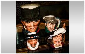 Four Royal Doulton Character Jugs, 1 Large & 3 Small