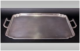 Art Deco Mappin & Webb Princes Plate Two Handle Gallery Tray. Reg Num 71532. Good Quality Tray, Hard