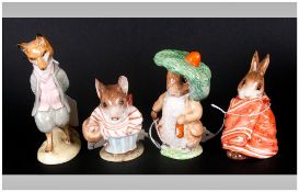 Beswick Beatrix Potter Figures (4) in total 1. Foxy Whiskered Gentleman Beswick no 1277. BP313.