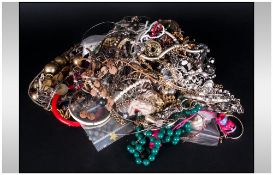 Lucky Dip, A Large Bag Of Assorted Costume Jewellery