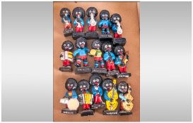 Robertsons Jam Interest. Collection Of 15 Figures, Plastic & Chalk. Musicians & Footballers.