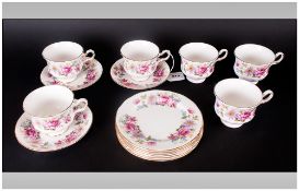 Small Quantity of Royal Albert 'Queen Anne' Tea Service comprising cups, saucers and side plates. (