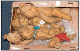 Collection Of Eight Early 20th Century Teddy Bears, Various Sizes & Conditions, Mostly Moving