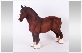 Beswick Shire Horse Figure ' CH Burnham Beauty ' Connoisseur Series. Model Num 2309, Issued 1971-