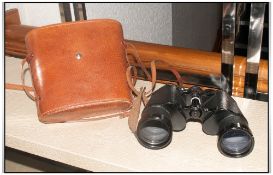 Otra - Pair of Wide field Binoculars 7 x 50 Field 7.1. No.50065. Complete with Leather Carrying