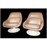 Two Lurashell Lounge Chairs Designed by Michael Inchbald for the QE2 Queens Room, First Class