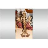 Fine Quality Antique French Ormalu And Marble Candleabra, The central column in the form of a