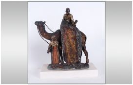 Austrian In The Manner Of Franz Bergman Cold Painted Spelter Novelty Figural Table Lighter. Modelled