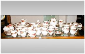 Royal Albert Old Country Roses Part Tea/Dinner Service comprising 18 cups, 6 saucers, 6 tea