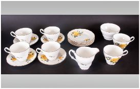 Royal Ascot Part Ceramic Teaset (18) pieces in total comprising cups, saucers and side plates.