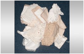 Collection Of Textiles Comprising Mostly Crochet & Lace Place Mats