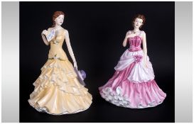 Royal Doulton Figures ( 2 ) In Total, Pretty Ladies Collection. 1/ Jessica HN5438. Height 9