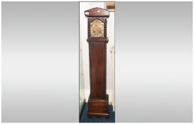 Oak Cased 1920's Grandaughter Clock, German Movement For Philip Haas & Sohne. Brass Chapter Dial