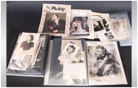 Collection Of Signed Film, Variety And Theatre Stars. Mixed Lot Of Mostly Black And White Photos