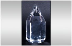 Hoya Crystal - Faceted Pencil Paperweight. Stands 5.