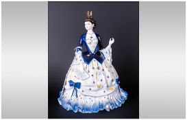 Coalpot Hand Decorated Figure 'Millennium Princess' Modelled Peter Holland. Date 1998. 8" in height.