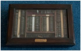 Antique & Impressive Opticians Eye Testing Glazed Top Mahogany Display Case, of fine quality