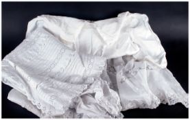 1860's Christening Gown together with a 1900's night dress.