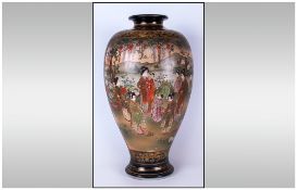 Japanese Satsuma Meiji Period Tall & Impressive Vase decorated with images of Japanese women &