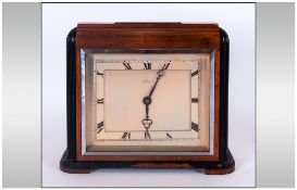 Elliott - Fine Art Deco Looking Mantel Clock, with 8 Day Movement and Walnut Case.