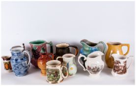 Mixed Lot Of Pottery Comprising Studio Jugs,