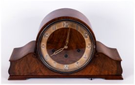 Kienzle - 1930's Walnut Cased - Chiming Mantle Clock, Westminster Chimes,