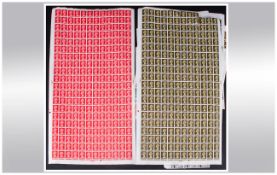 Two Full Sheets Of Pre-Decimal Mackin Stamps with several part sheets of all-sorts