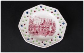 A Small Mid Victorian - Child's 8 Sided Plate,