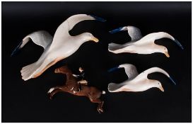 Set Of Three Beswick Flying Seagulls graduated.