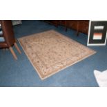 Room Size Wool Rug In Oriental Style. Gold Colour.