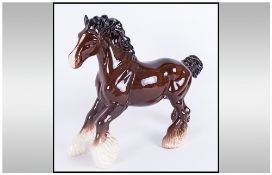 Beswick Horse Figure 'Cantering Shire' Model number 975. Designer A.Gredington. Issued 1980-1989. 8.