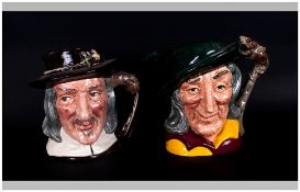 Royal Doulton Character Jugs ( 2 ) In Total. 1/ Pied Piper D6403. Issued 1954-1981, Height 7 Inches.